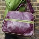  Jackie Tote Sports Purple & Green Leather